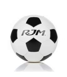 Minge de fotbal Size 5, cusută la mașină, alb-negru, cod 2124D