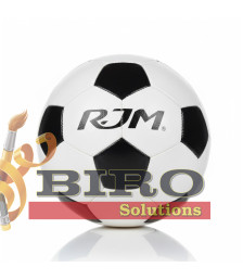 Minge de fotbal Size 5, cusută la mașină, alb-negru, cod 2124D