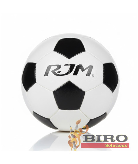 Minge de fotbal Size 5, cusută la mașină, alb-negru, cod 2124D