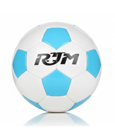 Minge de fotbal Size 5, cusută la mașină, alb-albastru deschis, cod 2126D
