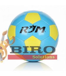 Minge de fotbal Size 5, cusută la mașină, galben-albastru, cod 2127D