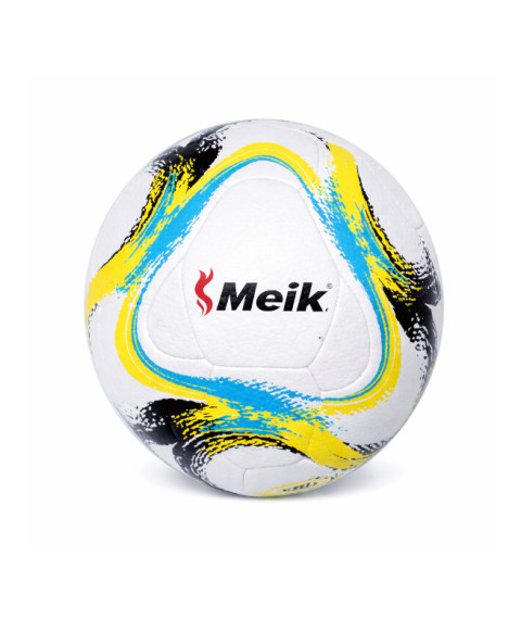 Minge de fotbal Size 5 PVC-Paneled Glued, galben-albastru deschis, cod 2131D