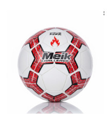Minge de fotbal Size 5 Machine-Stitched, alb-roșu, cod 2158D
