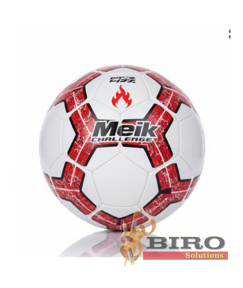 Minge de fotbal Size 5 Machine-Stitched, alb-roșu, cod 2158D
