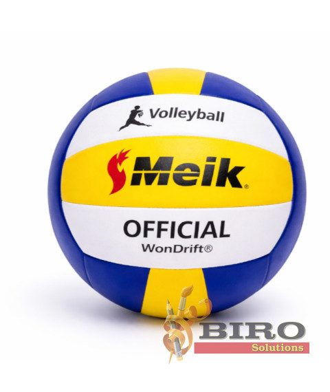 Minge de volei Size 5 PU Leather-Covered, galben-albastru, cod 2160D