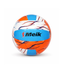 Minge de volei Size 5 Machine-Stitched, portocaliu-albastru, cod 2168D