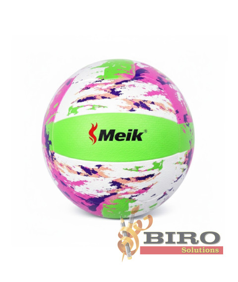 Minge de volei Size 5 Machine-Stitched, verde-roz, cod 2172D