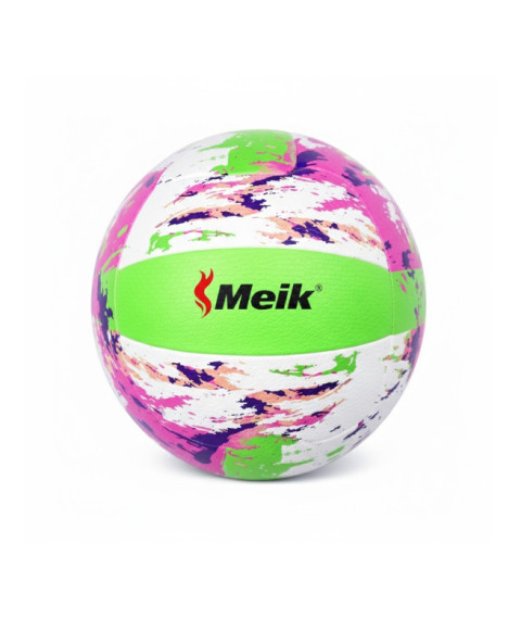 Minge de volei Size 5 Machine-Stitched, verde-roz, cod 2172D