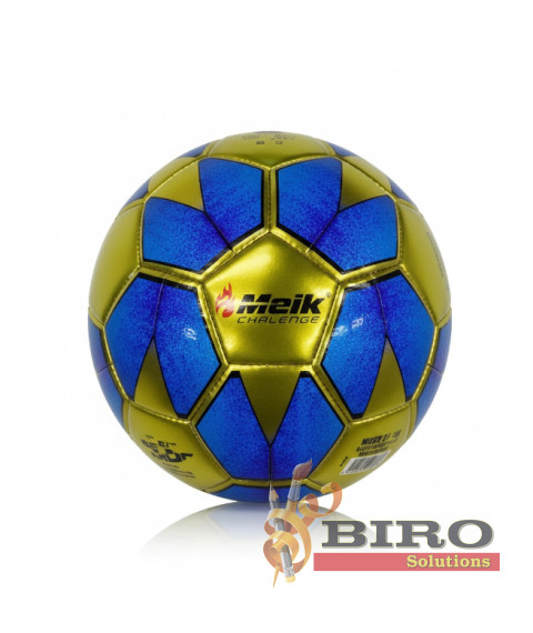Minge de fotbal Size 5 TPU Machine-Stitched 7, albastru cu auriu, cod 2195D