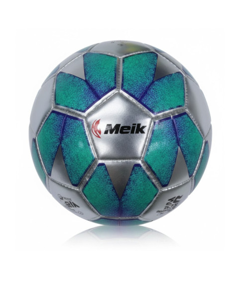 Minge de fotbal Size 5 TPU Machine-Stitched 7, verde cu argint, cod 2196D