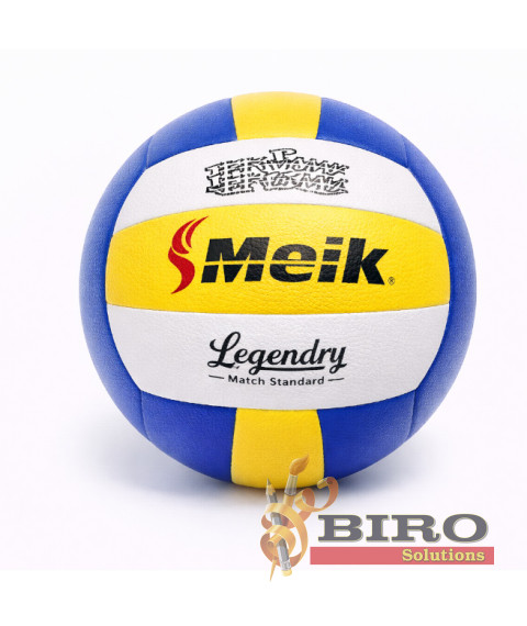 Minge de volei Size 5 Machine-Stitched, galben-albastru, cod 2198D