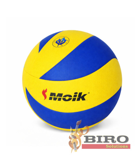 Minge de volei Size 5 PU Leather-Covered, galben-albastru, cod 2205D