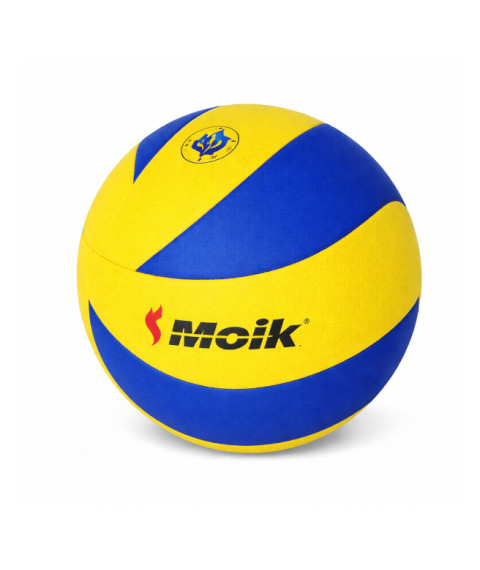 Minge de volei Size 5 PU Leather-Covered, galben-albastru, cod 2205D