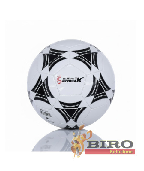 Minge de fotbal Size 5 PVC Machine-Stitched 1, negru-alb, cod 2207D