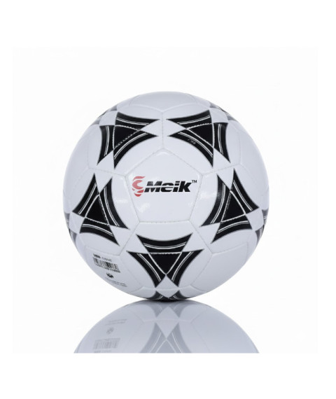 Minge de fotbal Size 5 PVC Machine-Stitched 1, negru-alb, cod 2207D