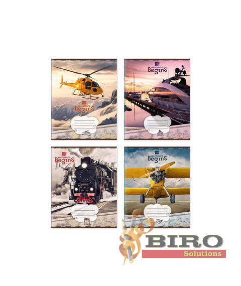 Caiete 36 foi, pătrățele, copertă colorată, 365011