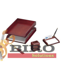 Set de birou din lemn, 4 piese, FOROFIS