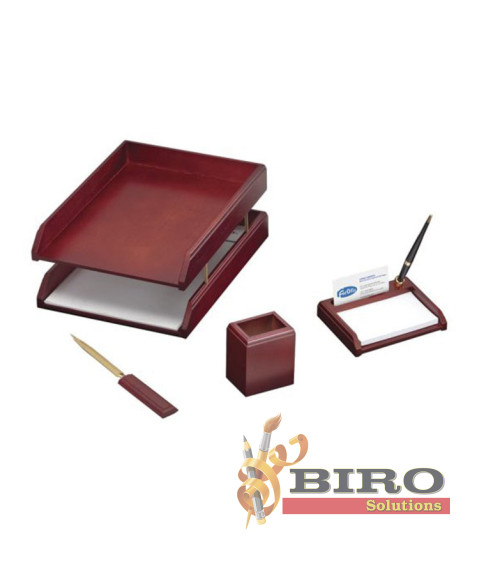 Set de birou din lemn, 4 piese, FOROFIS