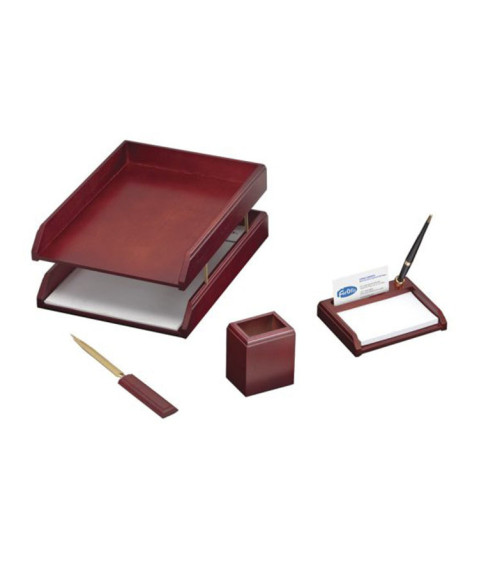 Set de birou din lemn, 4 piese, FOROFIS