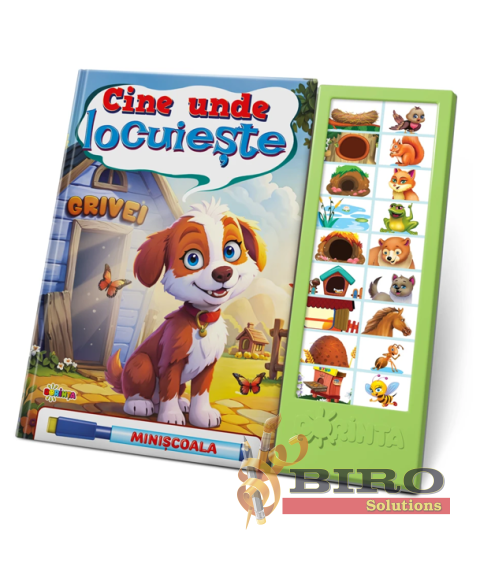 Carte cu sunete „Cine unde locuiește?”