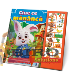 Carte cu sunete „Cine ce mănâncă?”