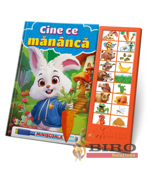 Carte cu sunete „Cine ce mănâncă?”