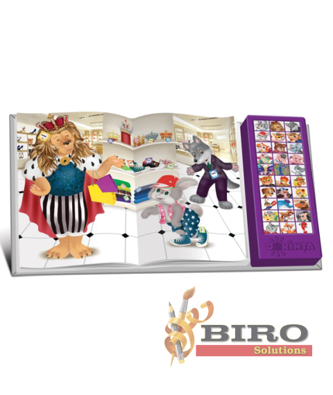 Carte cu sunete „Animalele la Shopping”