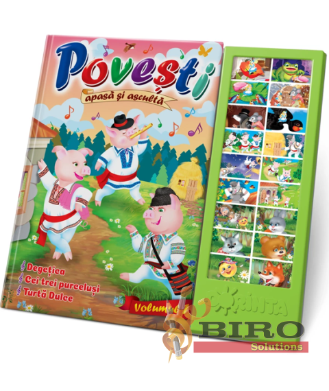 Carte cu Sunete – Povești Volumul 1 pentru Copii