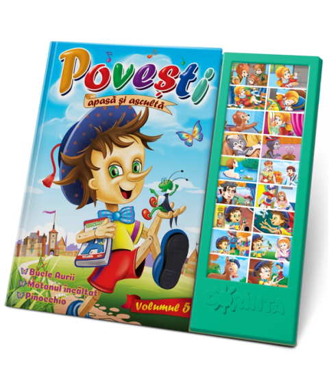 Carte cu Sunete – Povești Volumul 5 pentru Copii