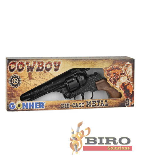 Revolver de cowboy (12 gloanțe), negru, 53269