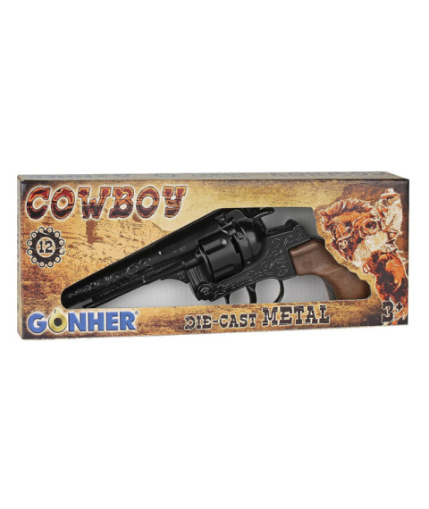 Revolver de cowboy (12 gloanțe), negru, 53269