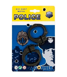 Set de joacă cătuşe cu insignă, 43569