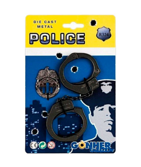 Set de joacă cătuşe cu insignă, 43569