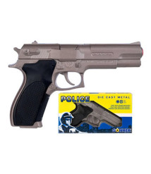 Pistol de politie, metalic (8 gloante), 46421