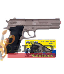 Pistol de politie, metalic (8 gloante), 46421