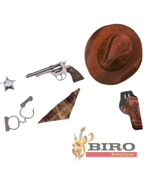 Set de joacă cu armă de 8 focuri şi accesorii, 44082