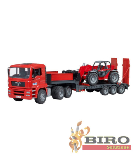 Camion MAN TGA cu remorcă și manipulator telescopic