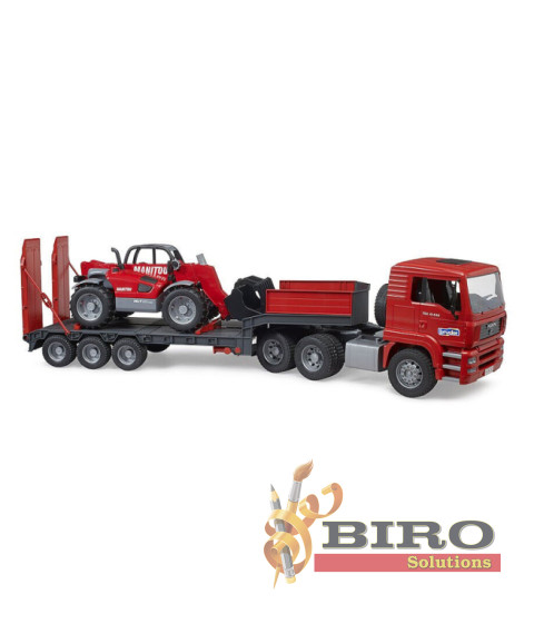 Camion MAN TGA cu remorcă și manipulator telescopic