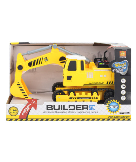 Mașină cu inerție 1:14 "360-Excavator Truck" (lumini, sunete)
