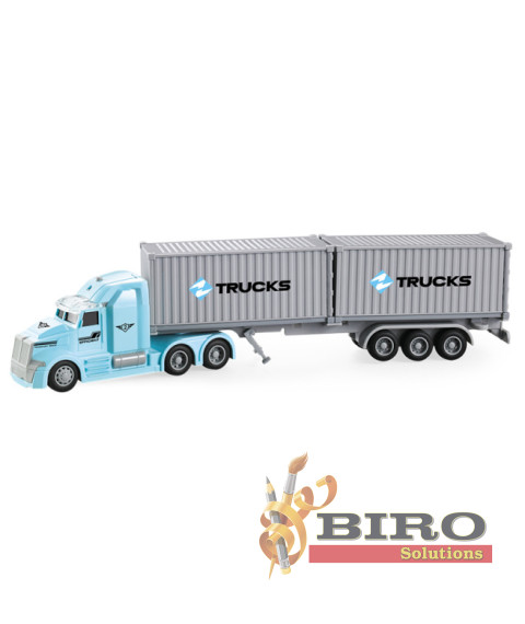 Camion cu inerție 1:50 "Container Truck" (lumini, sunete)