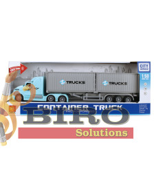 Camion cu inerție 1:50 "Container Truck" (lumini, sunete)