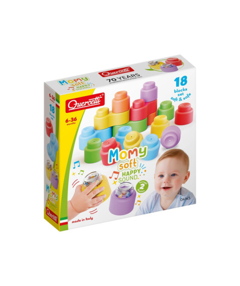 QC Constructor moale Soft Happy Sound (18 bucăți), 60915