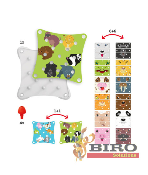 QC Puzzle Creaza animalul Quercetti, 58212