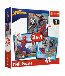 TF Puzzle "3in1" - "Spider friends / Disney Marvel Spiderman", cod 60561