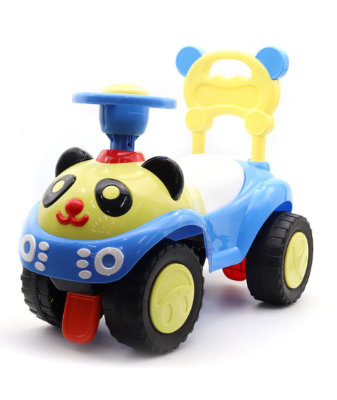 Mașinuță de împins Panda, albastră, 141610