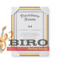 Ramă foto A4, din plastic, culoarea lemnului cu margine neagră