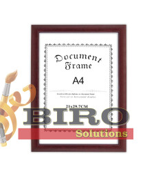 Ramă foto A4, plastic, lemn roșu