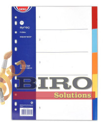 Separator din plastic A4, 5 culori, NOKI