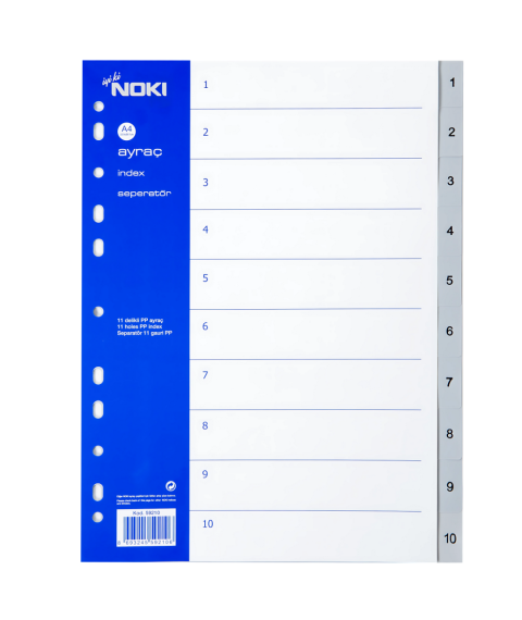 Separator din plastic index 1-10 NOKI A4
