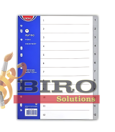 Separator din plastic index 1-12 NOKI A4